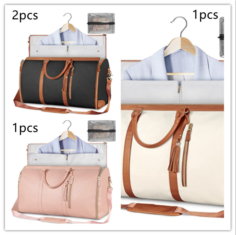 Large Capacity Travel Duffle Bag Women's Handbag Folding Suit Bag Waterproof Clothes Totes