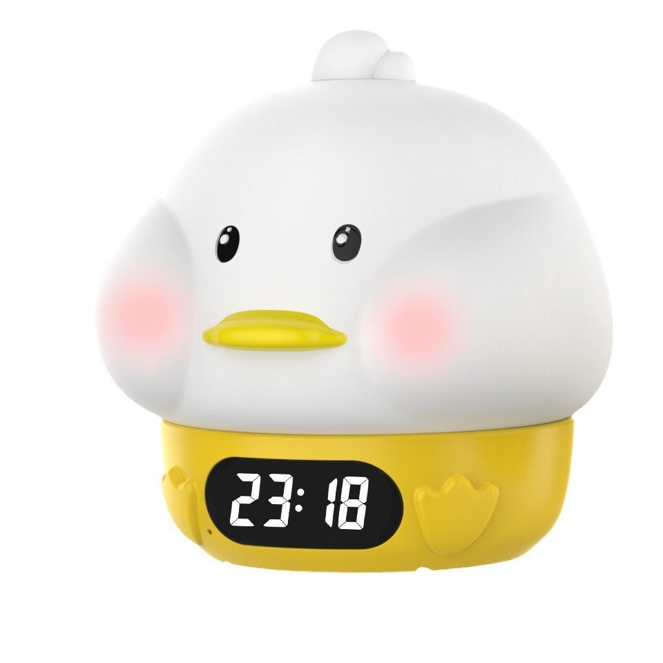 Soft Light Alarm Clock USB Charging Small Night Lamp Clock