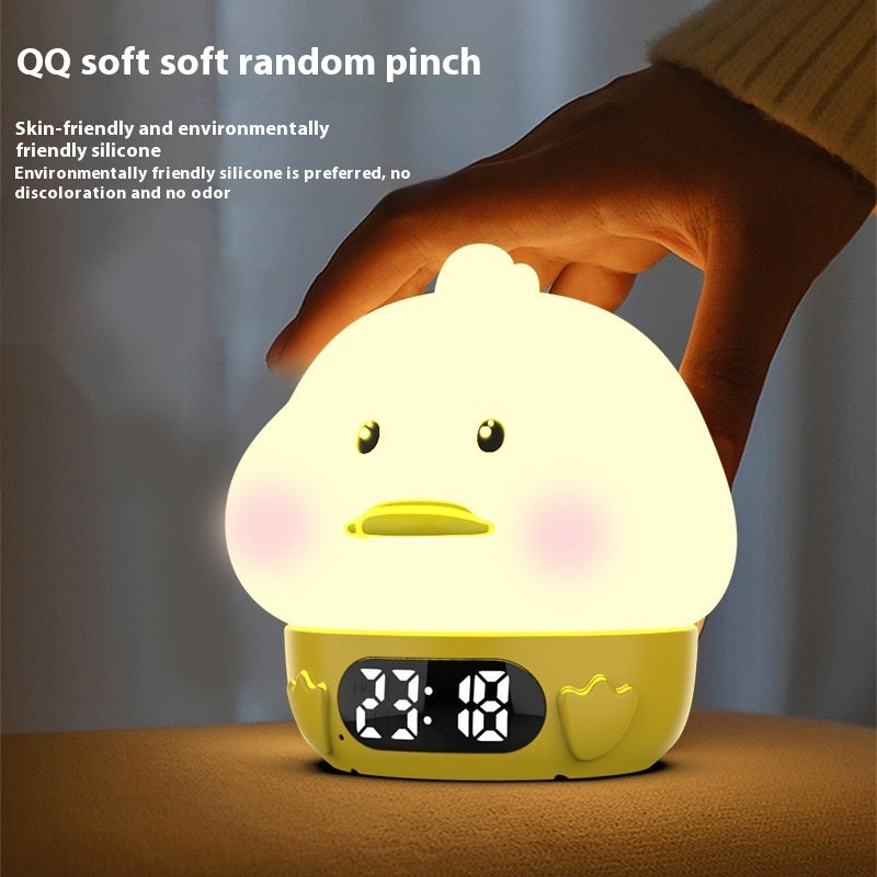 Soft Light Alarm Clock USB Charging Small Night Lamp Clock