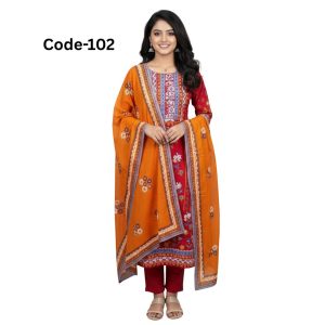 Red Colour Three Piece