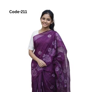 Dark Purple Semi Muslin Saree
